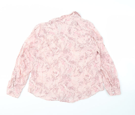 Maine New England Women's Pink Floral Button-Up Shirt