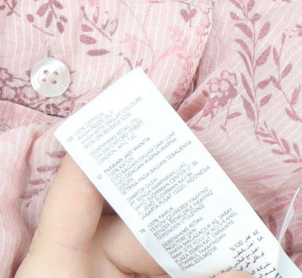 Maine New England Women's Pink Floral Button-Up Shirt