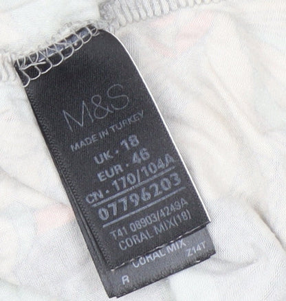Marks and Spencer Women's Multicoloured Floral Tunic Top, Size 18