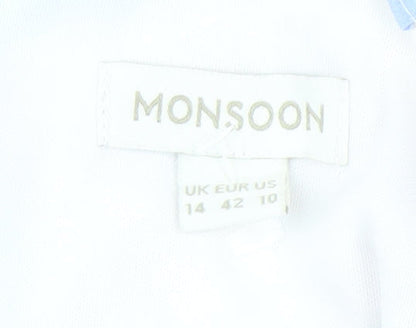 Monsoon Womens Multicoloured Striped Dress Size 14