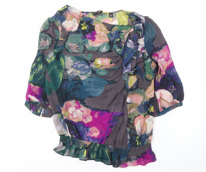 Womens UK Size 10 Ted Baker Multicoloured Basic Blouse
