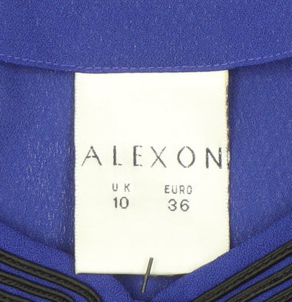 Womens UK Size 10 Alexon Blue Tunic Blouse