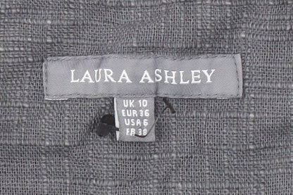 Laura Ashley Womens Grey Cotton Skirt Size 10