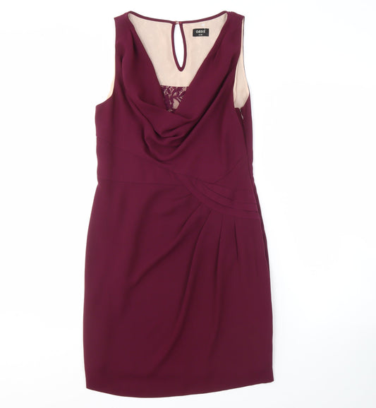 Oasis Women's Purple Short Sleeveless Cocktail Dress