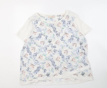 Womens UK Size 20 Marks and Spencer Ivory Basic T-Shirt