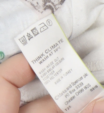 Womens UK Size 20 Marks and Spencer Ivory Basic T-Shirt