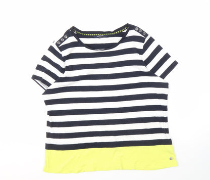 Womens UK Size 18 Maine New England Multicoloured Basic T-Shirt
