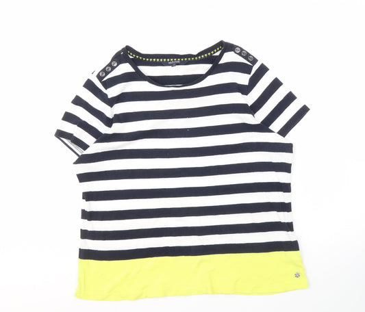 Maine New England Women's Multicoloured Striped T-Shirt