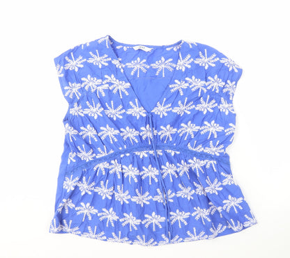 Womens UK Size 14 NEXT Blue Basic Blouse