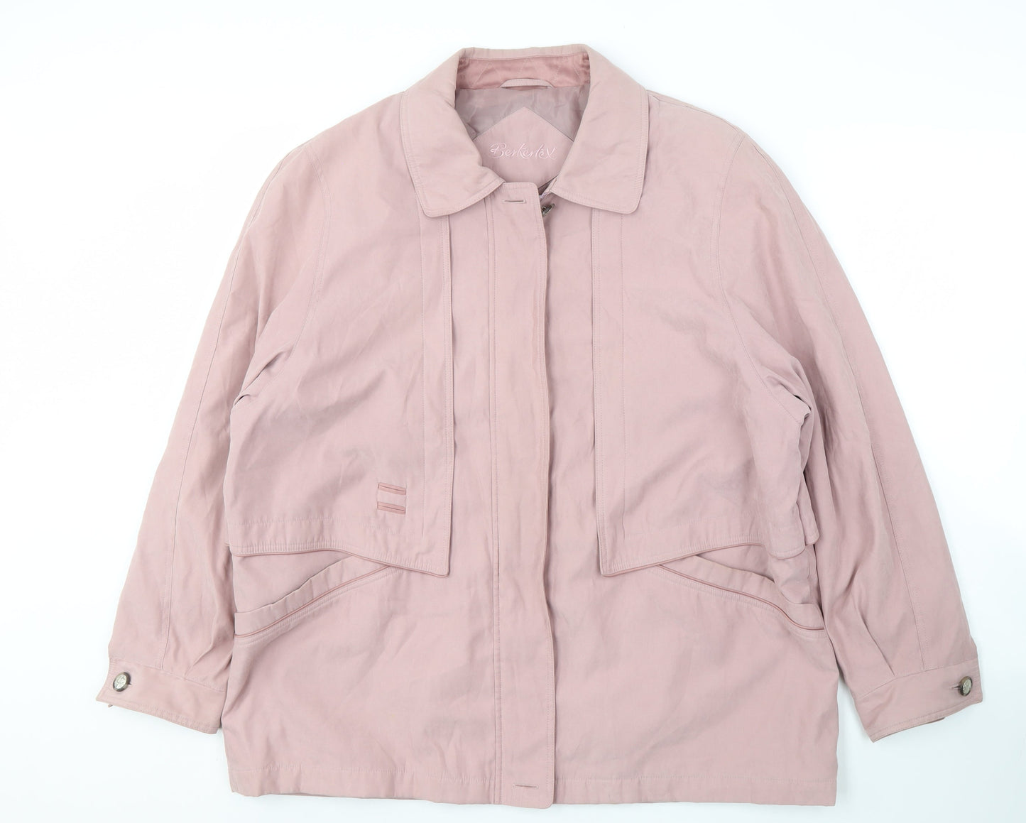 Berkertex Women's Pink Plus Size Jacket, Size 18