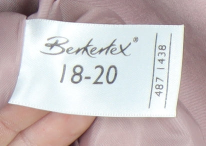 Berkertex Women's Pink Plus Size Jacket, Size 18