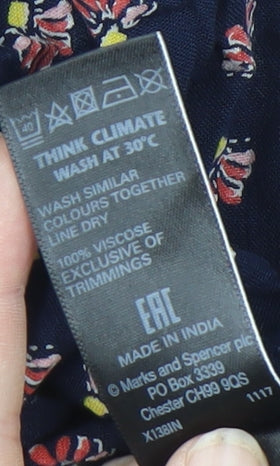 Marks and Spencer Floral Viscose Peasant Skirt Size 10