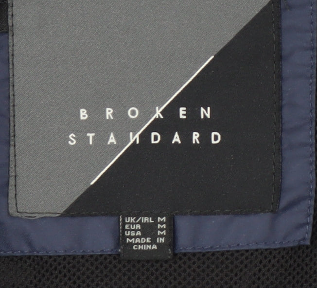 Broken Standard Men's Black Blue Windbreaker M
