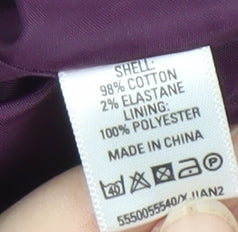 Oasis Purple Bodycon Women's Strapless Dress, Size 14