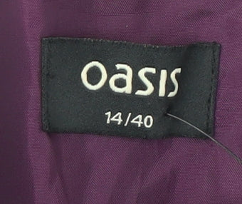 Oasis Purple Bodycon Women's Strapless Dress, Size 14