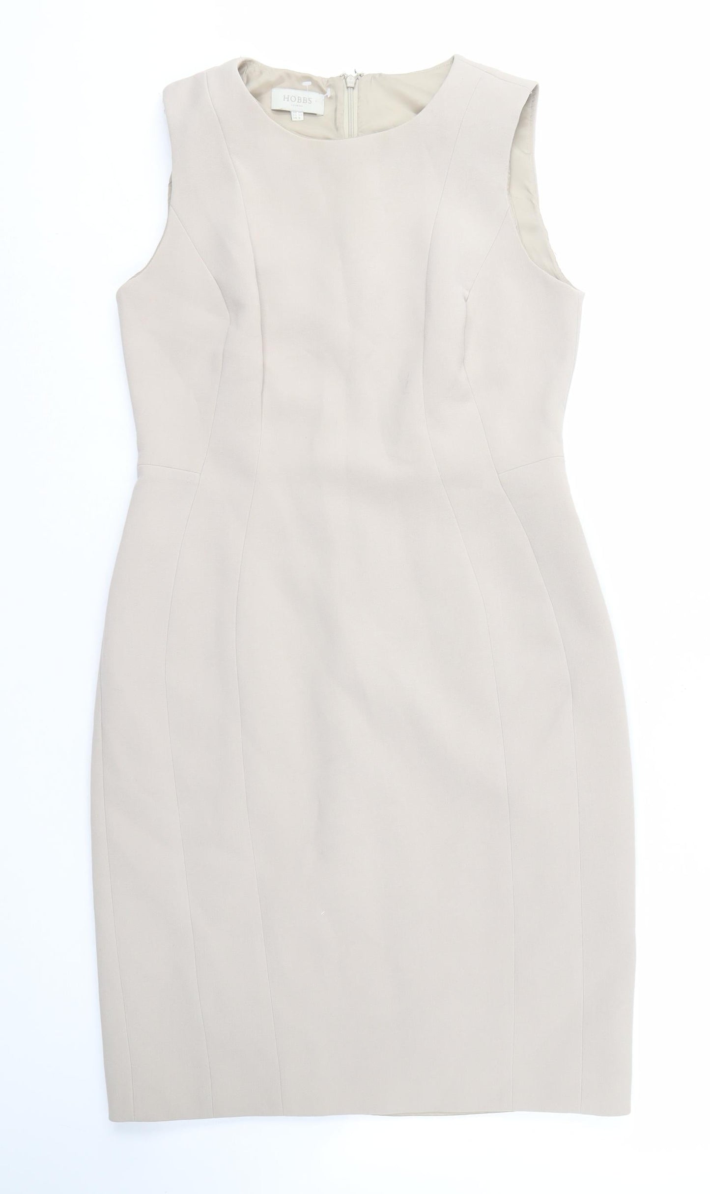 Hobbs Women's Beige Sheath Dress Size 12