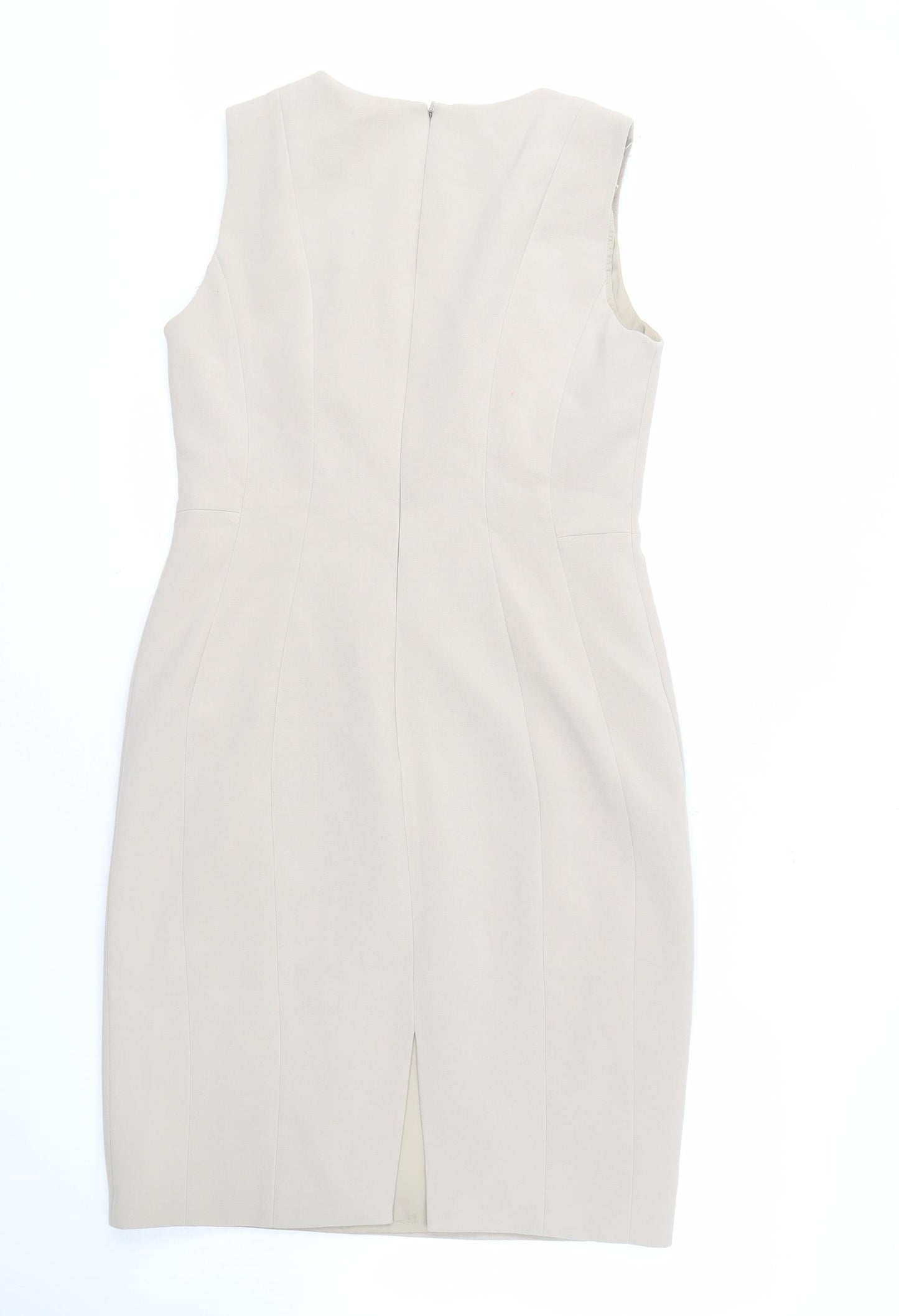 Hobbs Women's Beige Sheath Dress Size 12