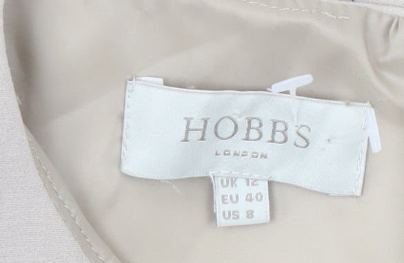 Hobbs Women's Beige Sheath Dress Size 12