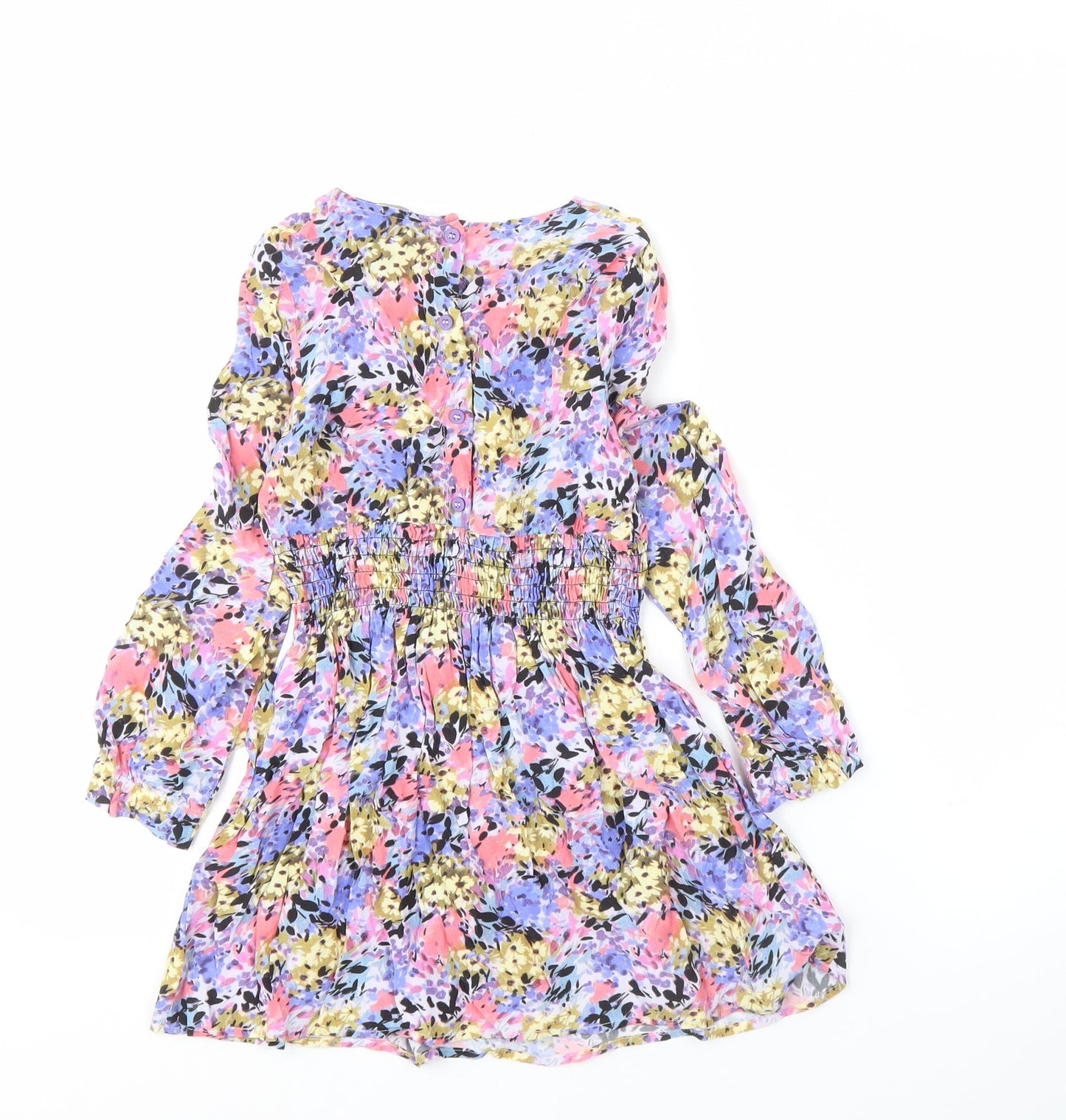 Marks and Spencer Girls Multicoloured Floral Dress 6-7 Years