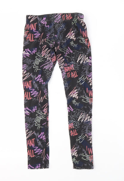 Nike Girls Multicoloured Leggings 10-12 Years Graphic Sports