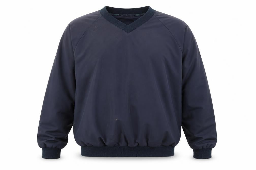 Mileta Men's Blue Pullover Sweatshirt L V-Neck
