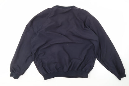 Mileta Men's Blue Pullover Sweatshirt L V-Neck