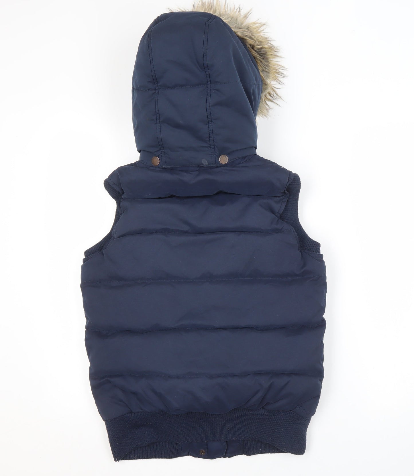 Fat Face Women's Blue Hooded Waistcoat Size 8