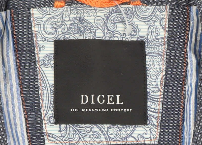 Digel Men's Blue Check Blazer Jacket 56