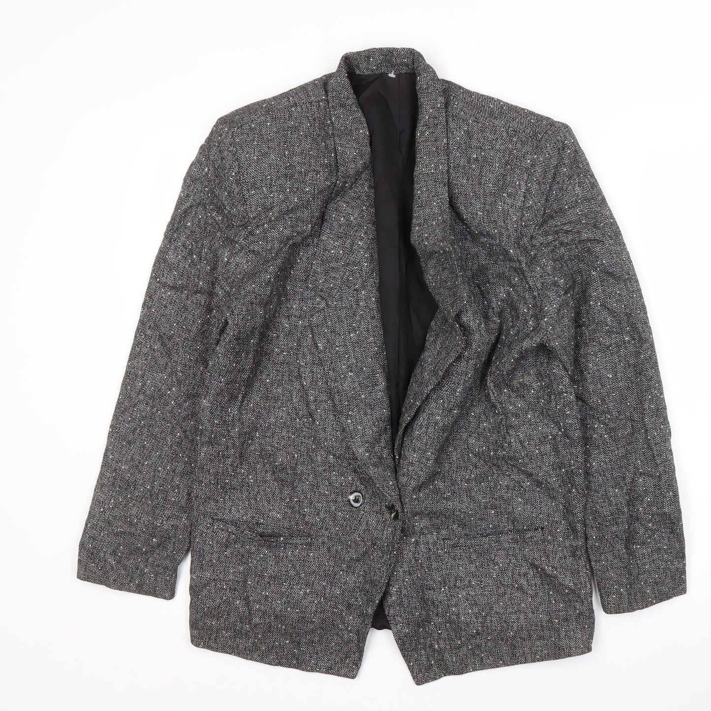 Michelle Stuart Women's Black Flecked Blazer Size 8