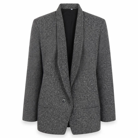 Michelle Stuart Women's Black Flecked Blazer Size 8