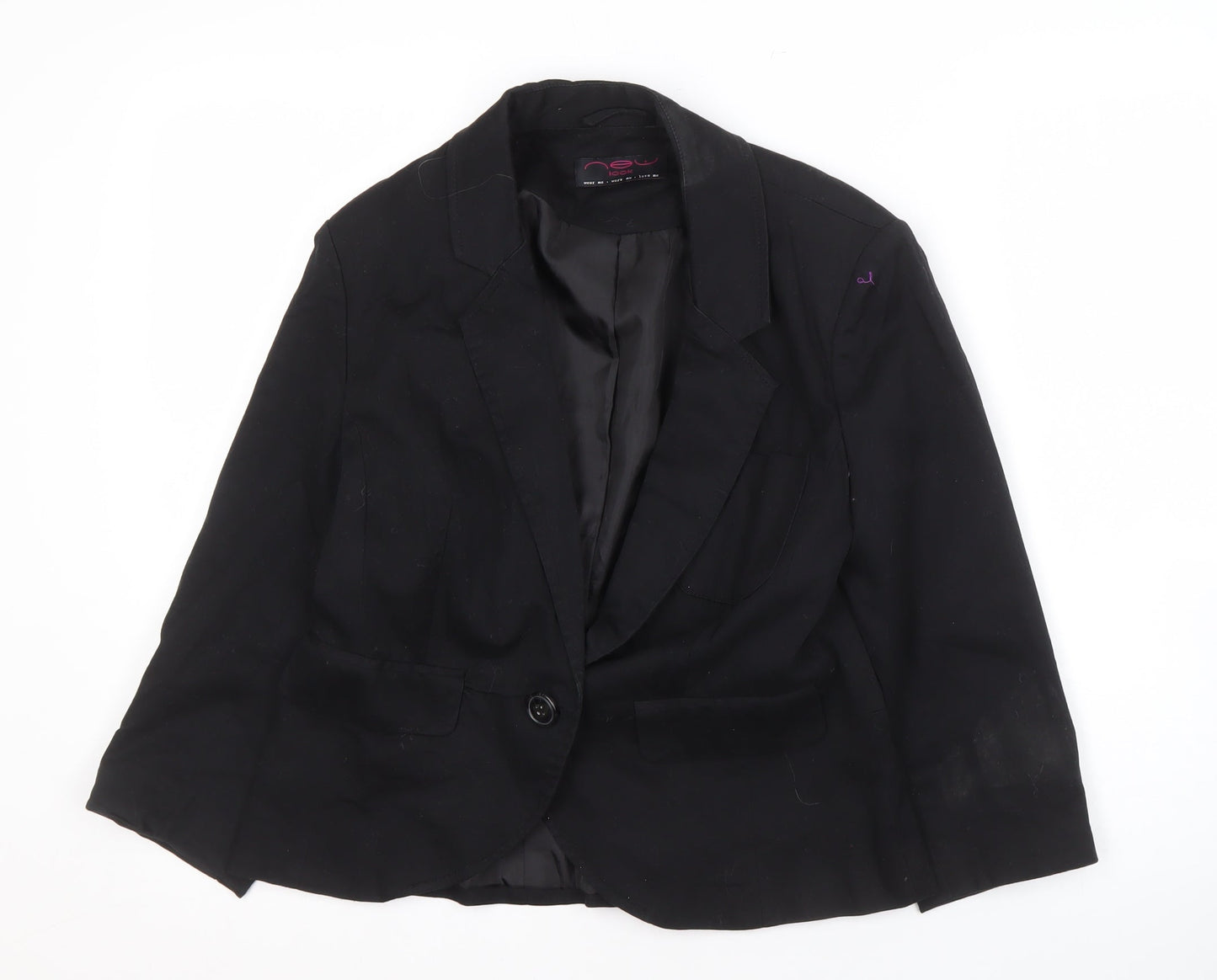 Womens UK Size  New Look Black Basic Jacket