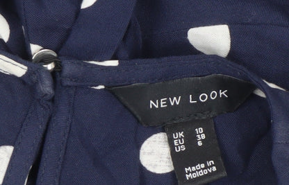 New Look Women's Blue Polka Dot Jumpsuit, Size 10