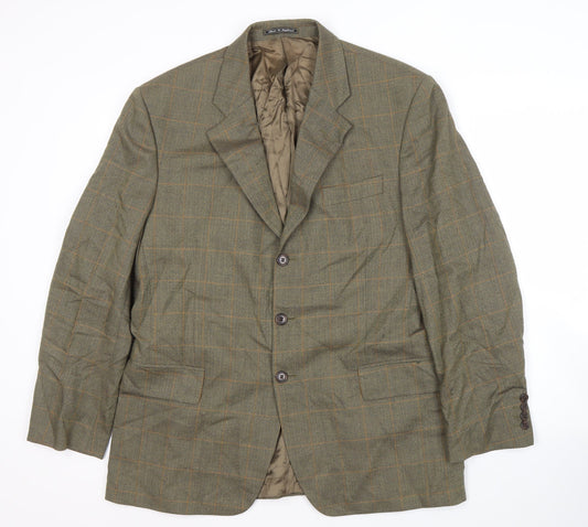 Austin Reed Men's Green Check Blazer, Size 42