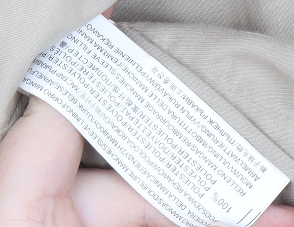 Pull&Bear Women's Beige Pea Coat Size S - Casual Winter Wear