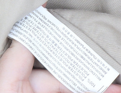 Pull&Bear Women's Beige Pea Coat Size S - Casual Winter Wear