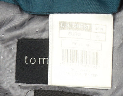 Tom English Blue Check Men's Blazer 46 Regular Fit