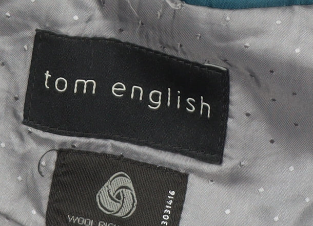 Tom English Blue Check Men's Blazer 46 Regular Fit