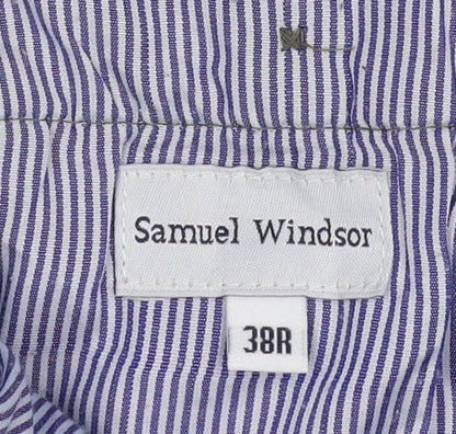 Samuel Windsor Men's Brown Corduroy Trousers - 38R Straight Fit