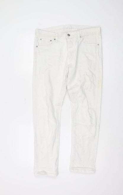 Uniqlo Women's White Denim Jeans Size 12 - Classic Style