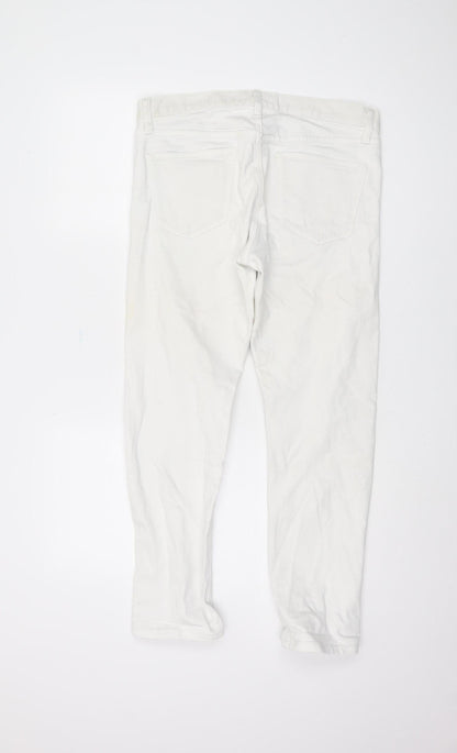 Uniqlo Women's White Denim Jeans Size 12 - Classic Style