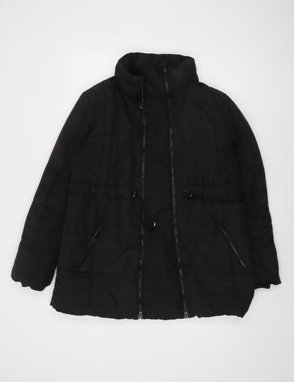 JoJo Maman Bébé Women's Black Padded Coat Size 12