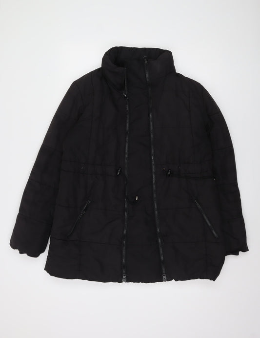 JoJo Maman Bébé Women's Black Padded Coat Size 12
