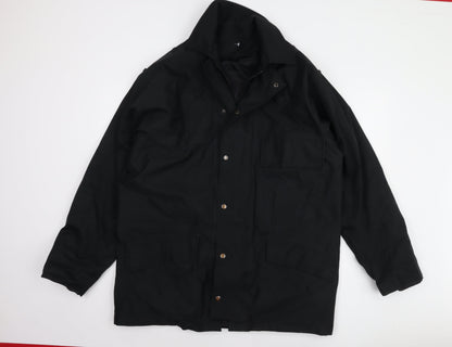 Mens UK Size L L.A. Corporate Black Parka Coat