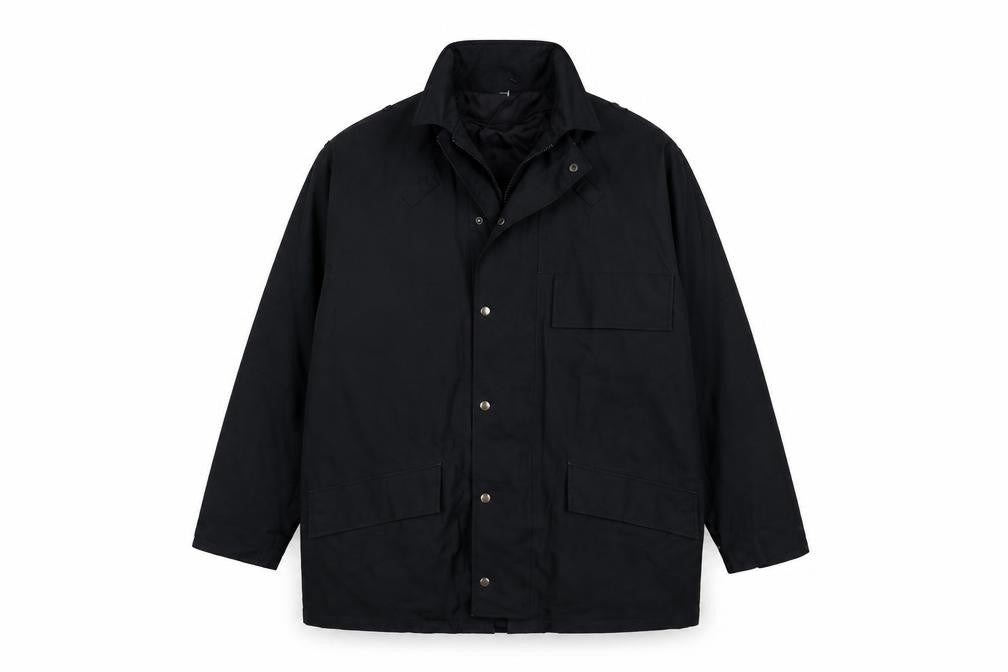 Mens UK Size L L.A. Corporate Black Parka Coat