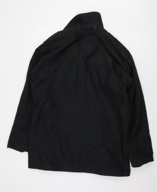 Mens UK Size L L.A. Corporate Black Parka Coat