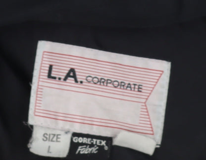 Mens UK Size L L.A. Corporate Black Parka Coat