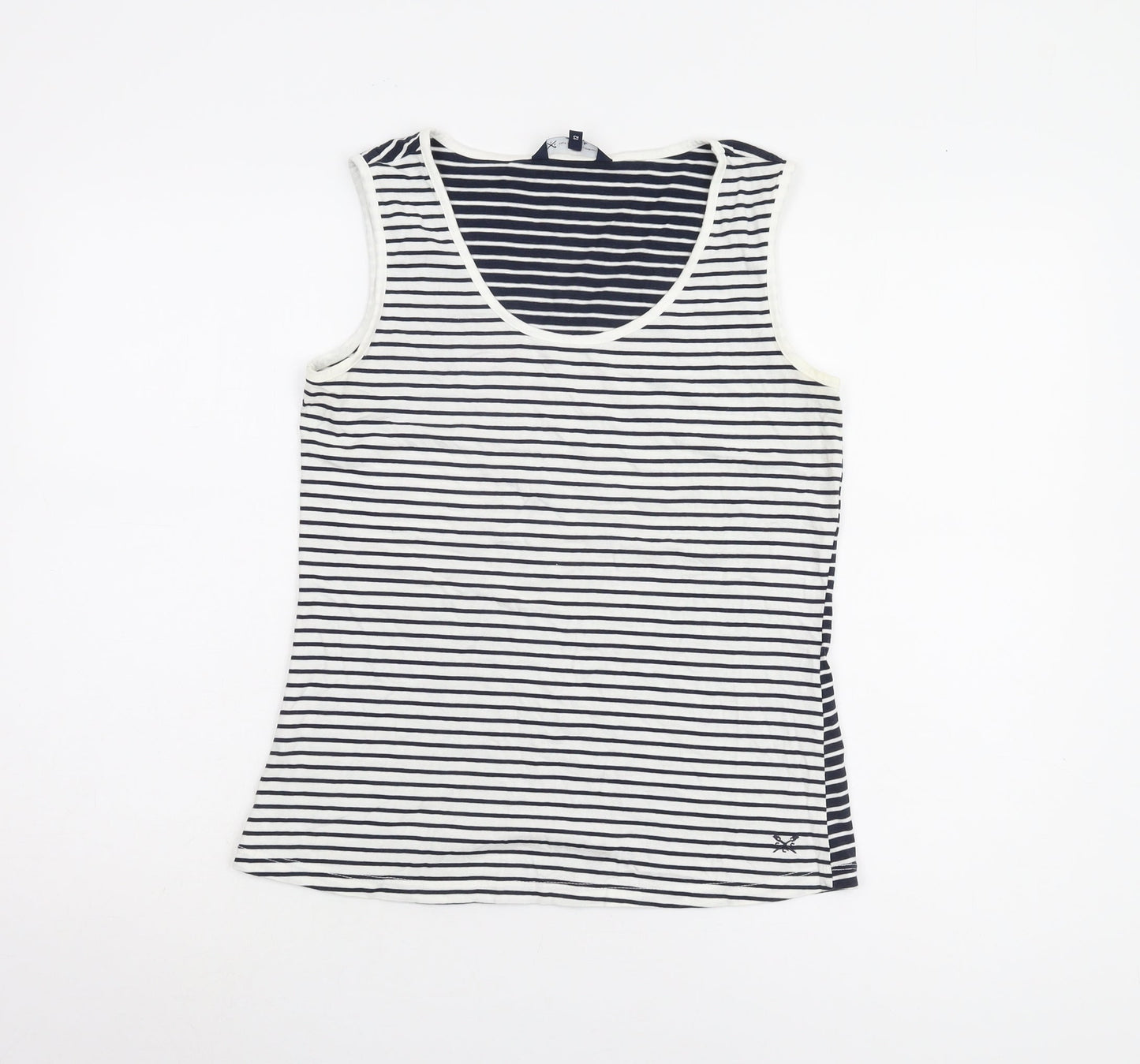 Womens UK Size 12 Crew Clothing Company Blue Basic Tank
