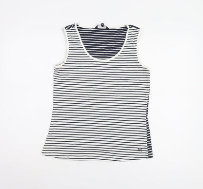 Womens UK Size 12 Crew Clothing Company Blue Basic Tank