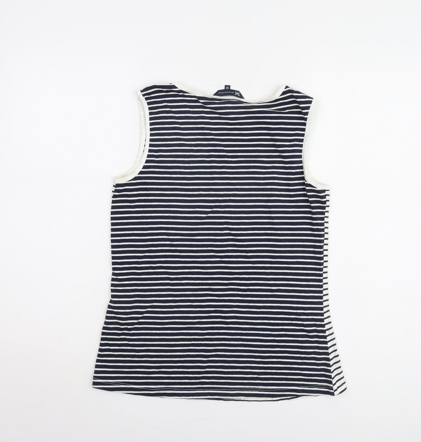 Womens UK Size 12 Crew Clothing Company Blue Basic Tank