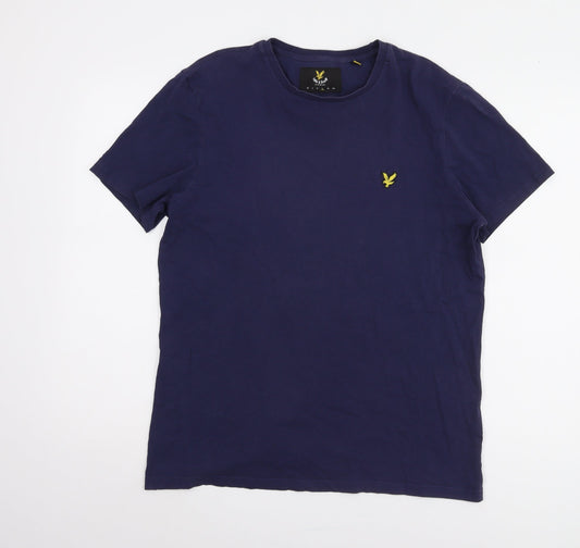 Lyle & Scott Men’s Blue T-Shirt Size L Short Sleeve